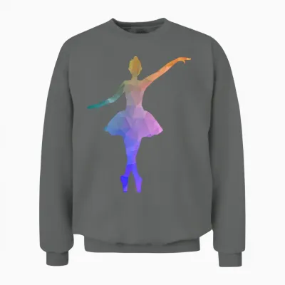Retro Ballet Ballerina Unisex Sweatshirt - Graphite Heather