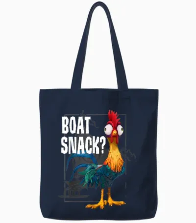 Disney Moana Hei Hei Boat Snack Vintage Style Tote Bags - Navy