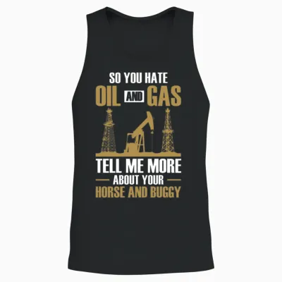 Oil and Gas Oilfield Oil Rig Roughneck Oilman Unisex Tank Top - Black