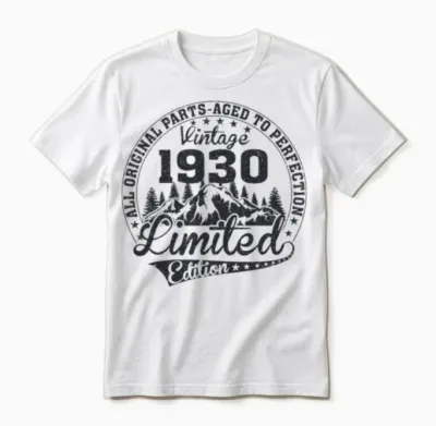 Vintage 1930 Birthday Retro Unisex T-Shirt - White