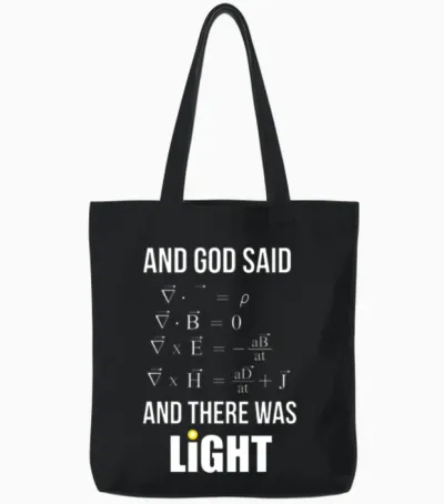 Physics Tote Bags - Black