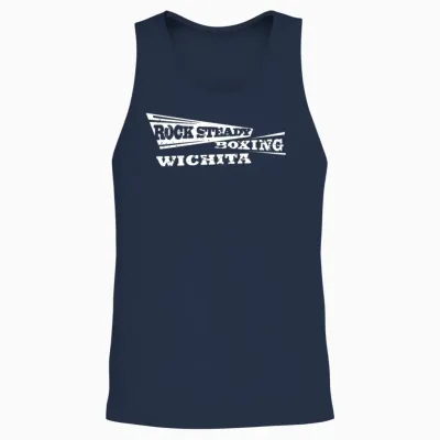 Cartoon Logo Unisex Tank Top - Navy