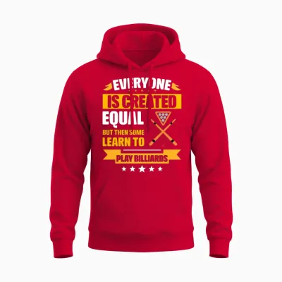 Some Learn to Play Billiards Funny Unisex Hoodie - Red