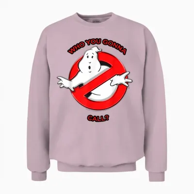 Ghostbusters Who You Gonna Call? Logo Unisex Sweatshirt - Light Pink