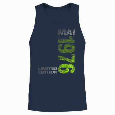 Limited Edition Mai 1976 Mann Frau 50. Geburtstag Unisex Tank Top - Navy