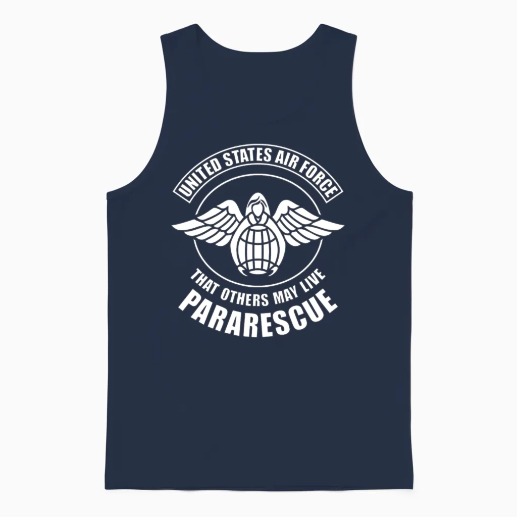 Pararescue That Others May Live Silk Unisex Tank Top in Navy