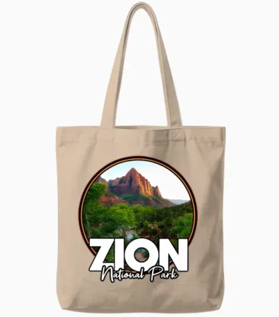 National Park Hiking Premium Tote Bags - Natural