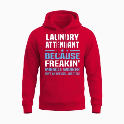 Laundry Attendant Unisex Hoodie - Red
