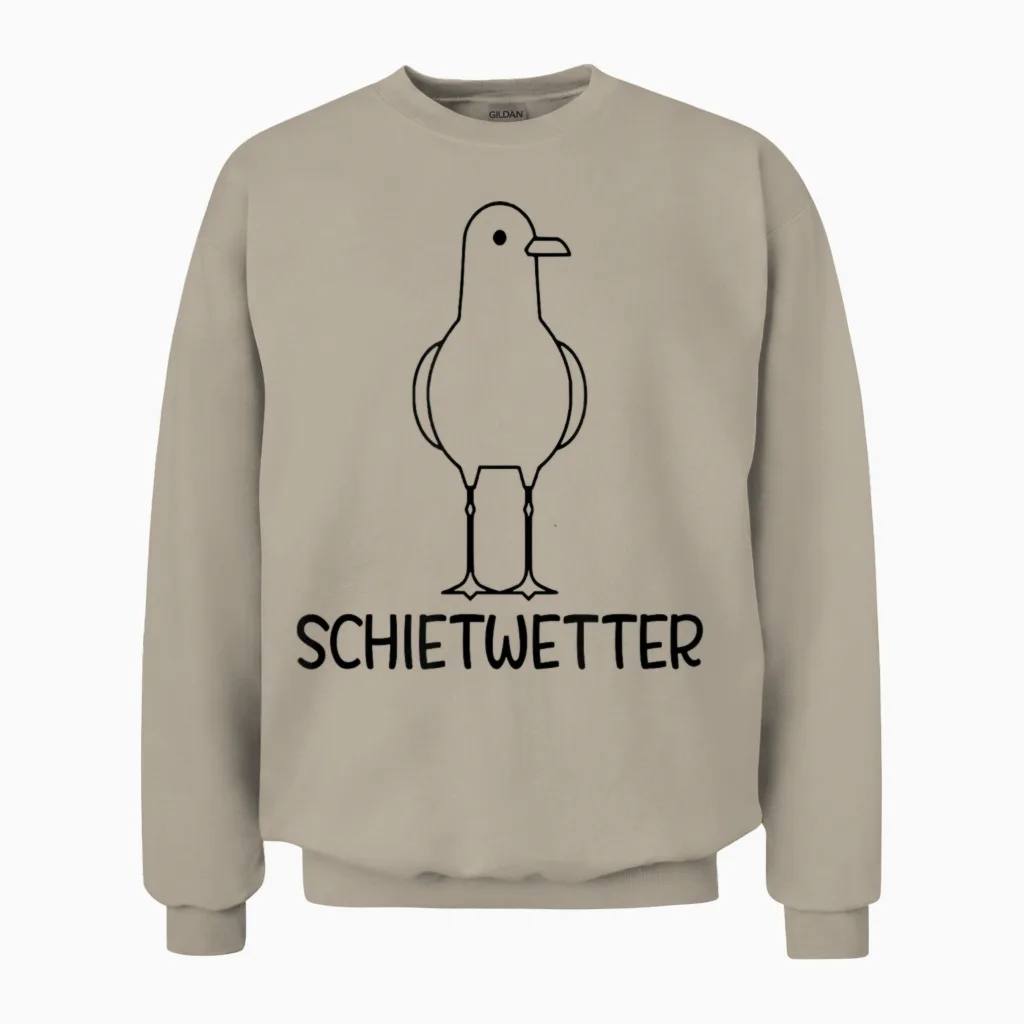 Schietwetter Möwe Unisex Sweatshirt in Sand