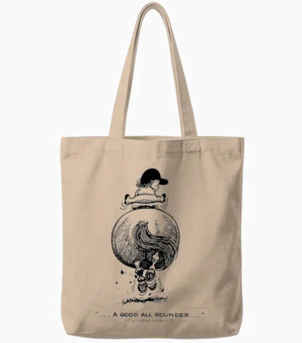Ponygalopp Thelwell Cartoon Tote Bags in Natural