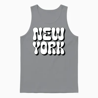 New York Typography Unisex Tank Top - Sport Grey