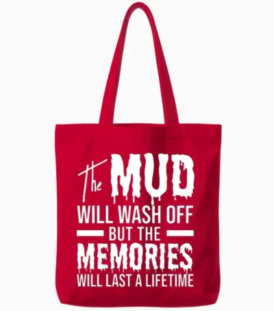 Mud Wash off Mudding Gift Tote Bags - Red