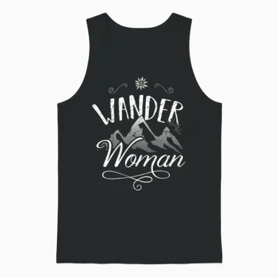 Hiking Woman Unisex Tank Top - Black