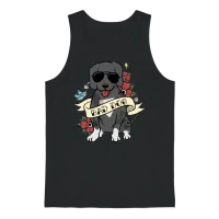 Bad Dog Tattoo Great Dane — Lovers Unisex Tank Top - Black – 1