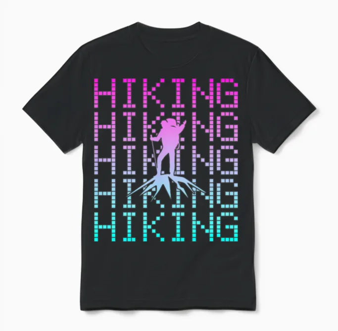 Hiking & Outdoors Unisex T-Shirt in Black