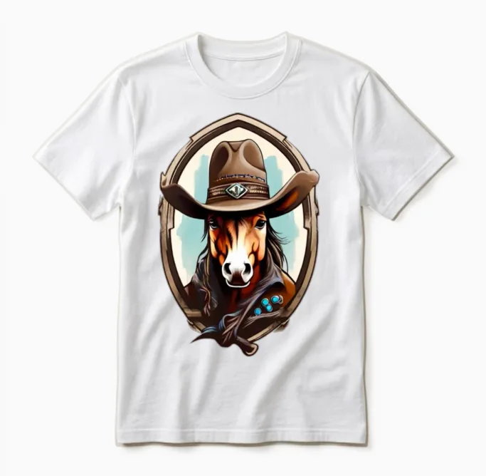 Captain Horse Lovers Unisex T-Shirt in White