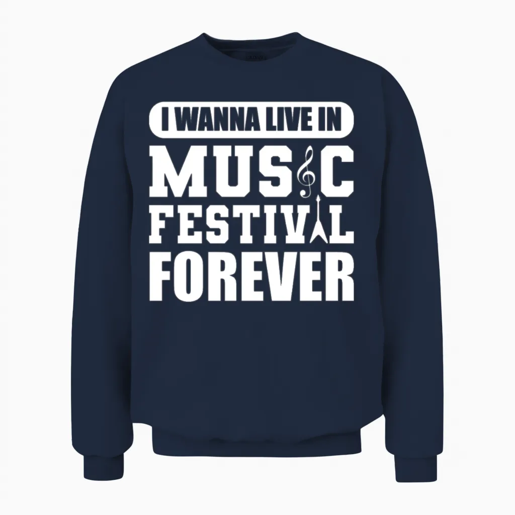 Music Festival Lover Music Festival Vlogger Unisex Sweatshirt in Navy