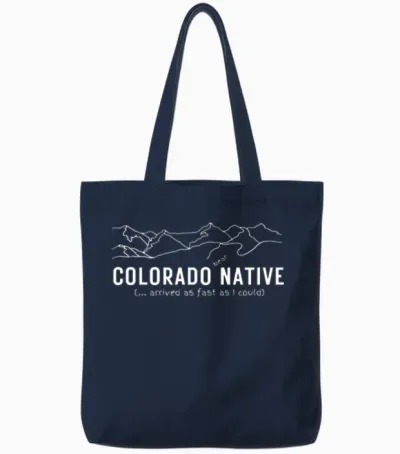 Colorado Near Native - Dark Background Tote Bags - Navy