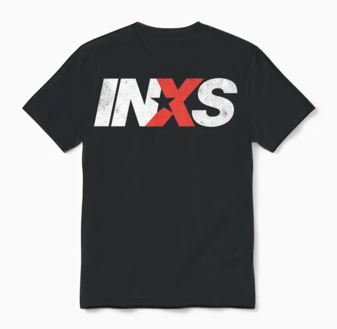 Inxs โ Ew Logo Black Unisex T-Shirt in Black