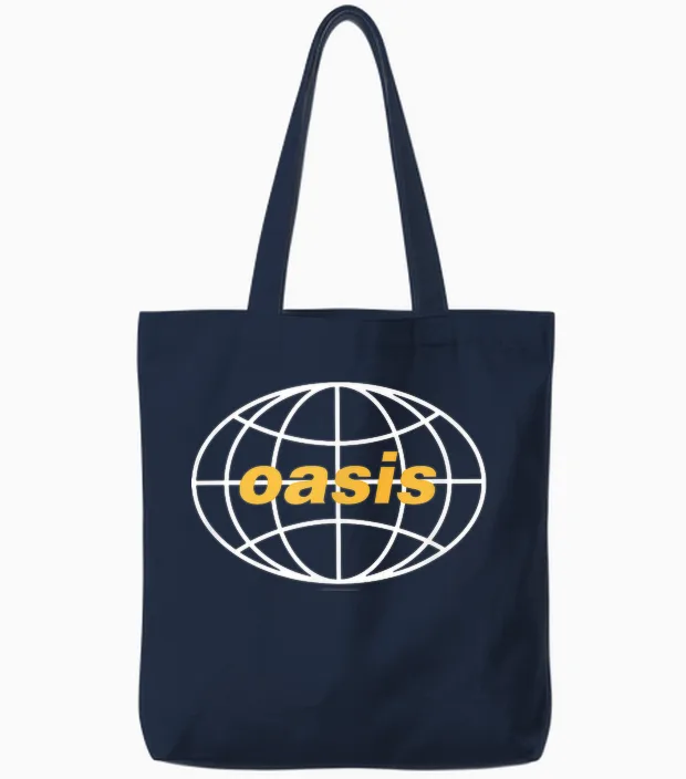 Oasis β Amazon Exclusive All Around the World 1997 Black Tote Bags in Navy