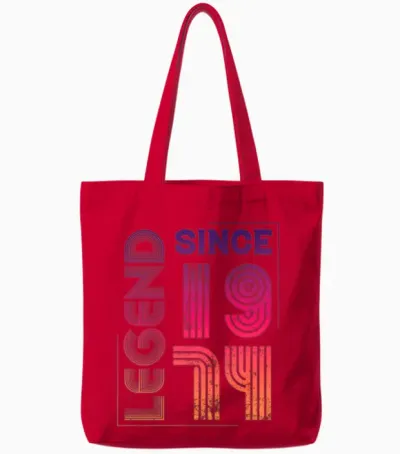 1974 Vintage 50th Birthday Tote Bags - Red
