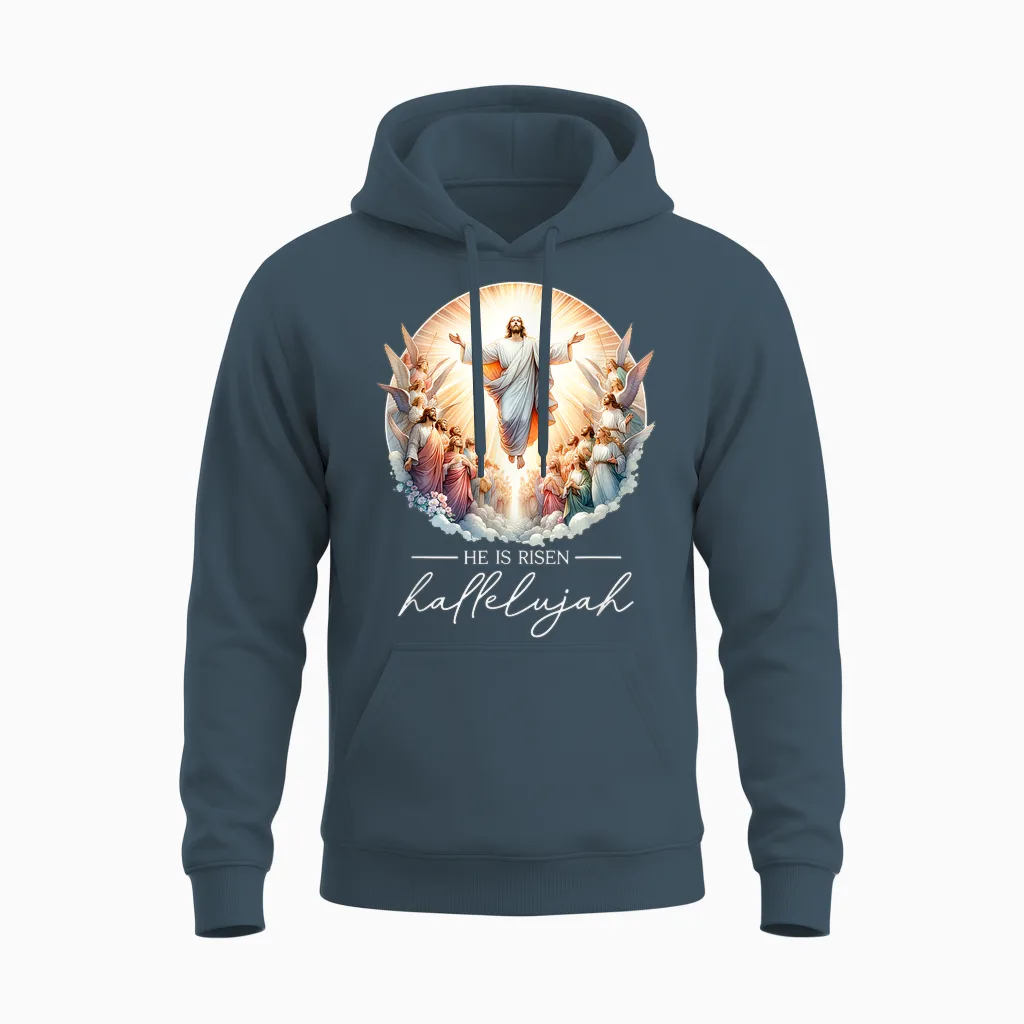 2025 Pâques Jésus-Christ Ressuscité Belle Résurrection Unisex Hoodie in Dark Heather