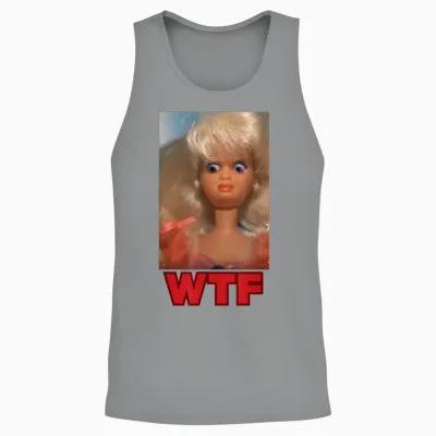 Funny Disgusting Wtf Doll Face Meme Unisex Tank Top - Sport Grey