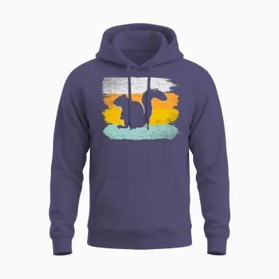 Squirrel Retro Unisex Hoodie - Heather Sport Dark Navy