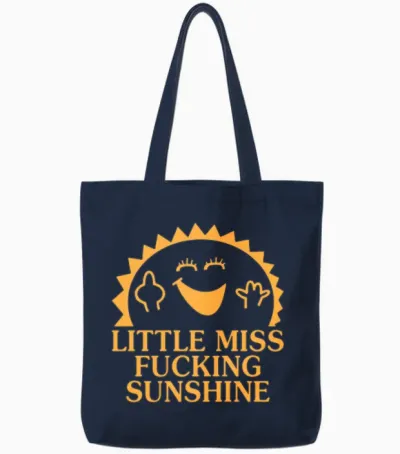 Little Miss Sunshine Funny T Shirts Sayings Funny Tote Bags - Navy