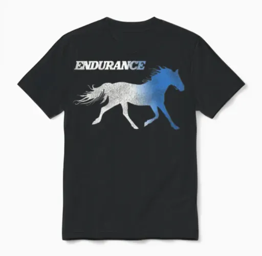 Napoleon Dynamite Running Horses Endurance Unisex T-Shirt in Black