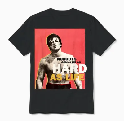 Rocky Hit So Hart Wie Das Leben Unisex T-Shirt - Black