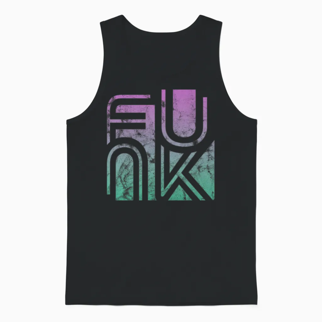 Funk Retro Unisex Tank Top - Black