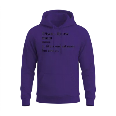 Discus Throw Mom Funny Athlete Definition Unisex Hoodie - Purple