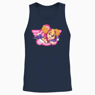 Paw Patrol Skye Cloud Torn Badge Unisex Tank Top - Navy