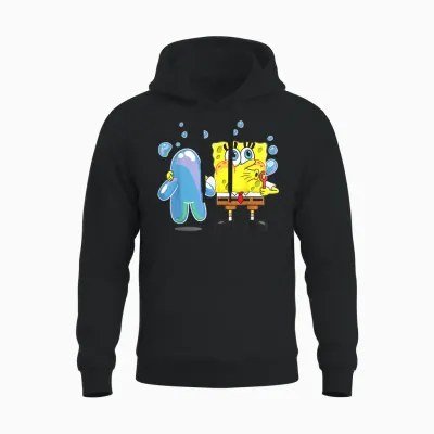 Mademark X Spongebob Squarepants - Spongebob Bubble Technique Unisex Hoodie - Black