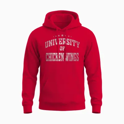 University of Chicken Wings Unisex Hoodie - Red