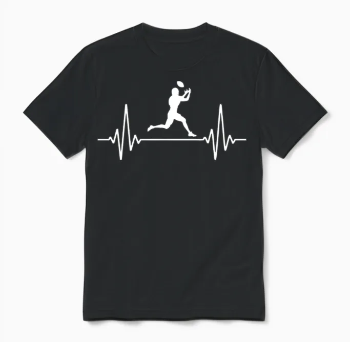 Football Heartbeat | Football Lovers Unisex T-Shirt in Black
