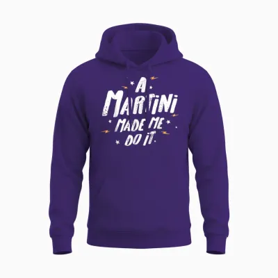 Martini-Geschenk – a Martini Made Me Do It! Unisex Hoodie - Purple