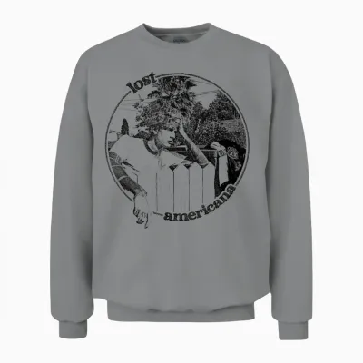 Official Mgk Lost Americana Fence Photo Unisex Sweatshirt - Sport Grey