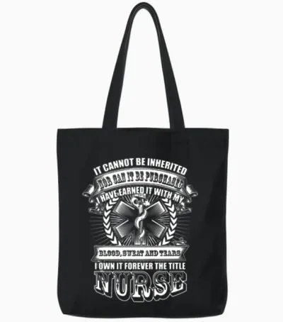 Proud Rn First Responder Nursing Nurse Tote Bags - Black