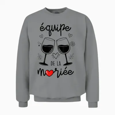 Drôle Femme Team De La Mariée Evjf Future Mariée Unisex Sweatshirt - Sport Grey