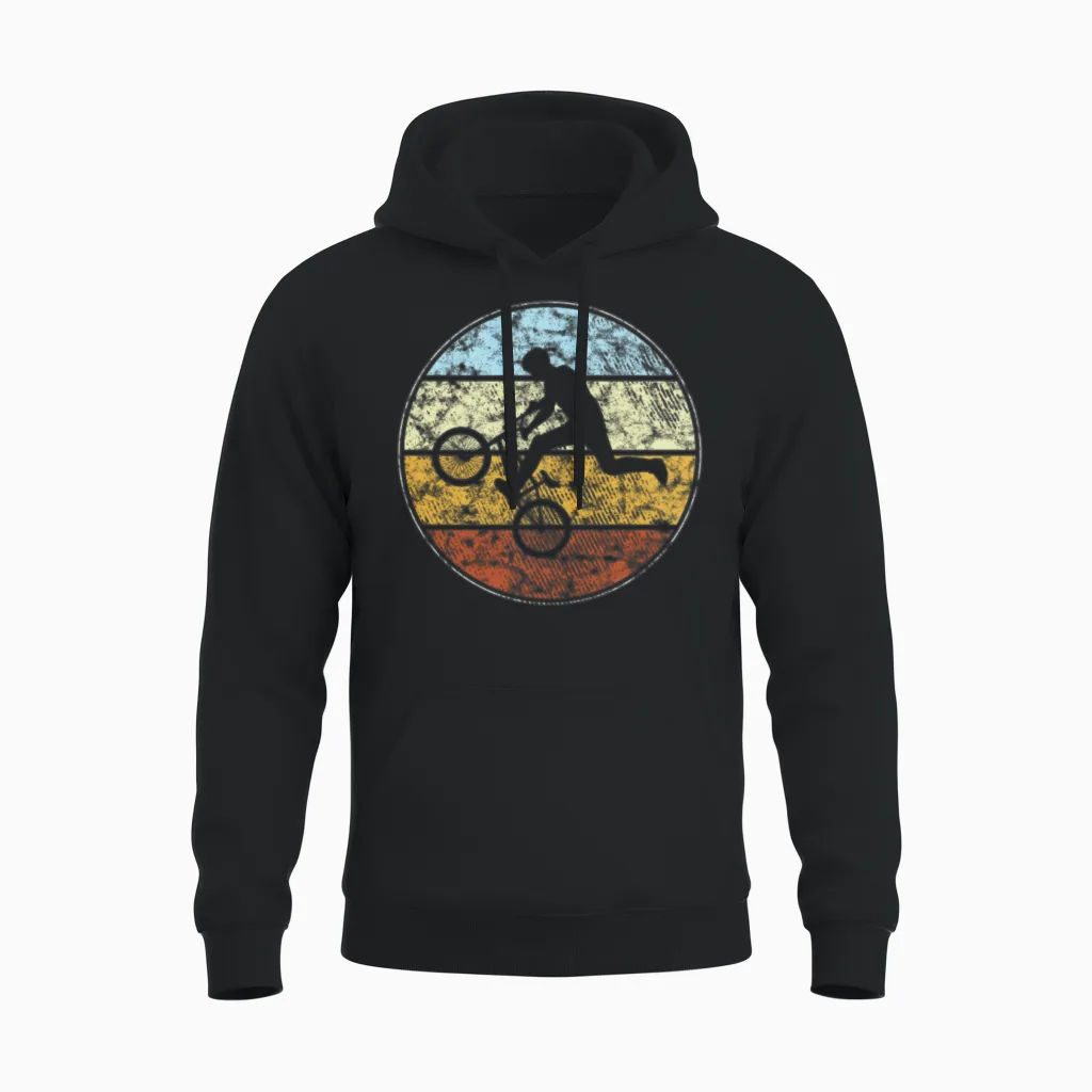 Bmx Retro Cycling Gift Unisex Hoodie in Black