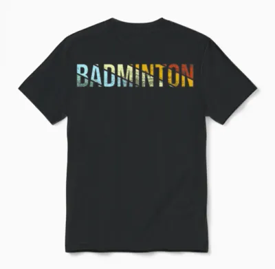 Badminton Retro Unisex T-Shirt - Black