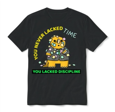 You Never Lacked Time. You Lacked Discipline. Unisex T-Shirt - Black