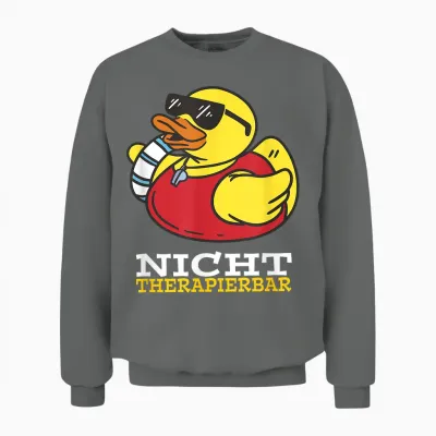 Bath Duck Lifeguard T-Shirt, Black, S Unisex Sweatshirt - Graphite Heather