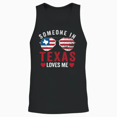 Someone in Texas Loves Me Unisex Tank Top - Black