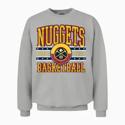 Nba Denver Nuggets Courtside Unisex Sweatshirt - Ash
