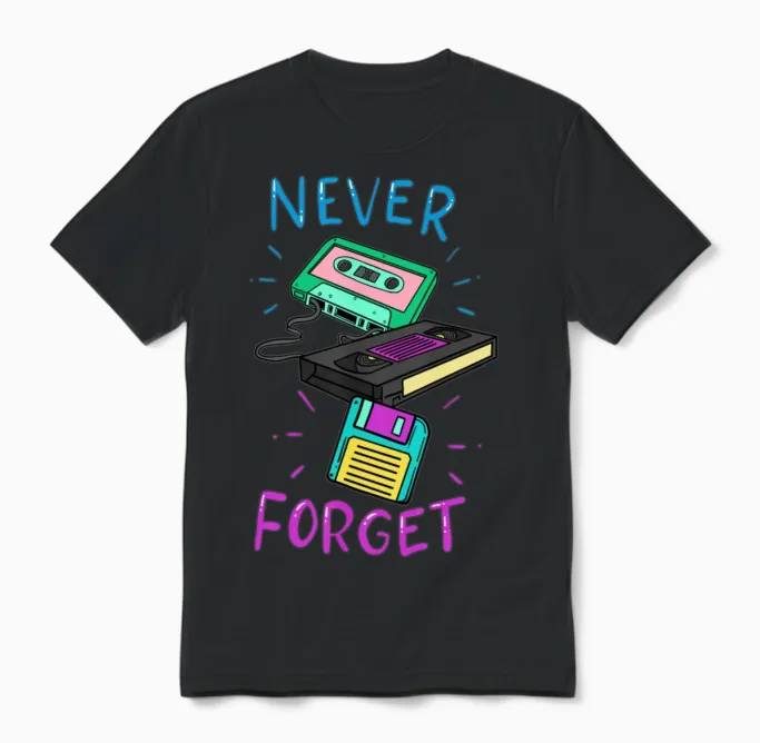 80s Unisex T-Shirt in Black
