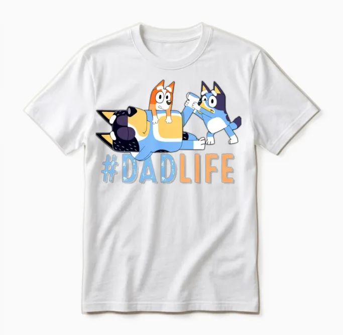 Bluey Dad Unisex T-Shirt in White
