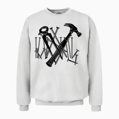 Carpenter Tools and Nails Unisex Sweatshirt - White
